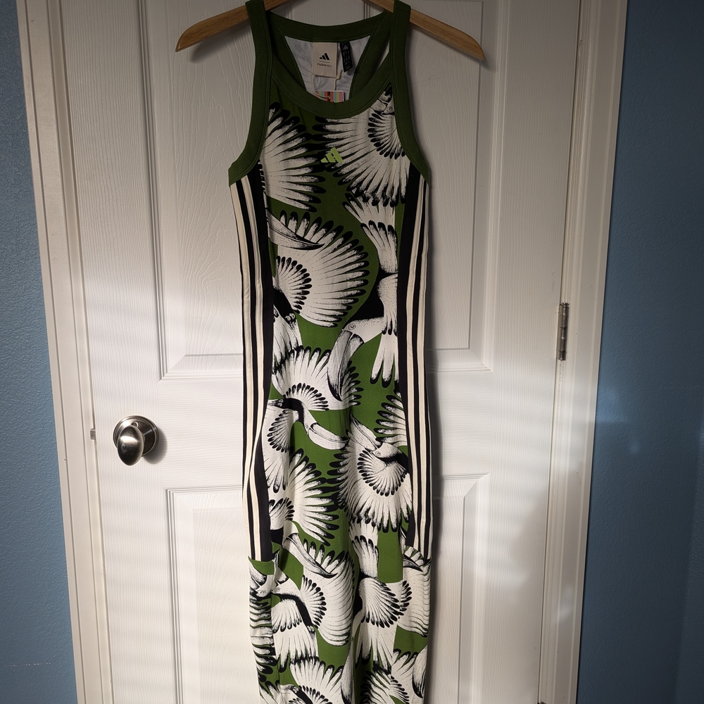 Green Patterned Women's Dress - Picture 2 of 6